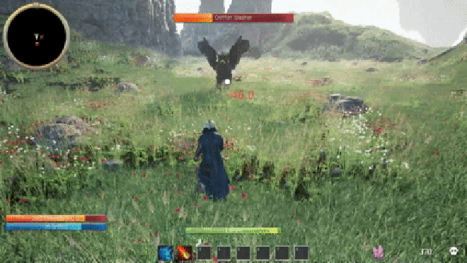 Mage with wand combat gif